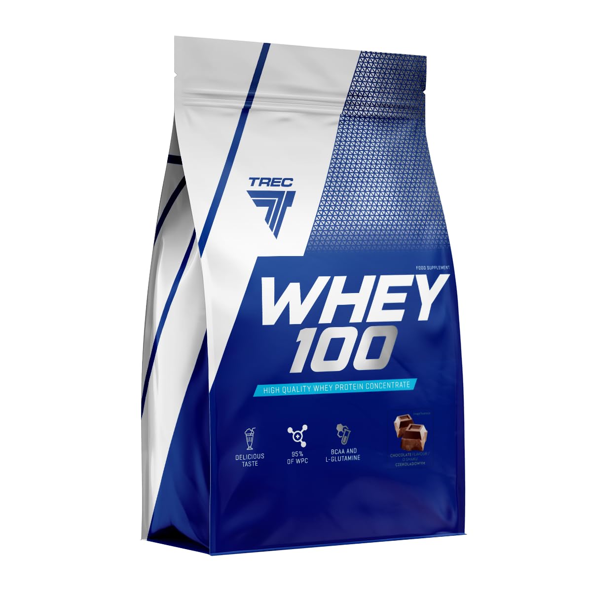 Trec Nutrition Whey 100 (900g) Chocolate - Białka - Koncentrat białka serwatkowego