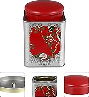 Vista 5 de BESTonZON Botes de té de estilo chino, contenedores de almacenamiento de té sueltos vintage con tapa, hojalata de metal, latas vacías, recipiente