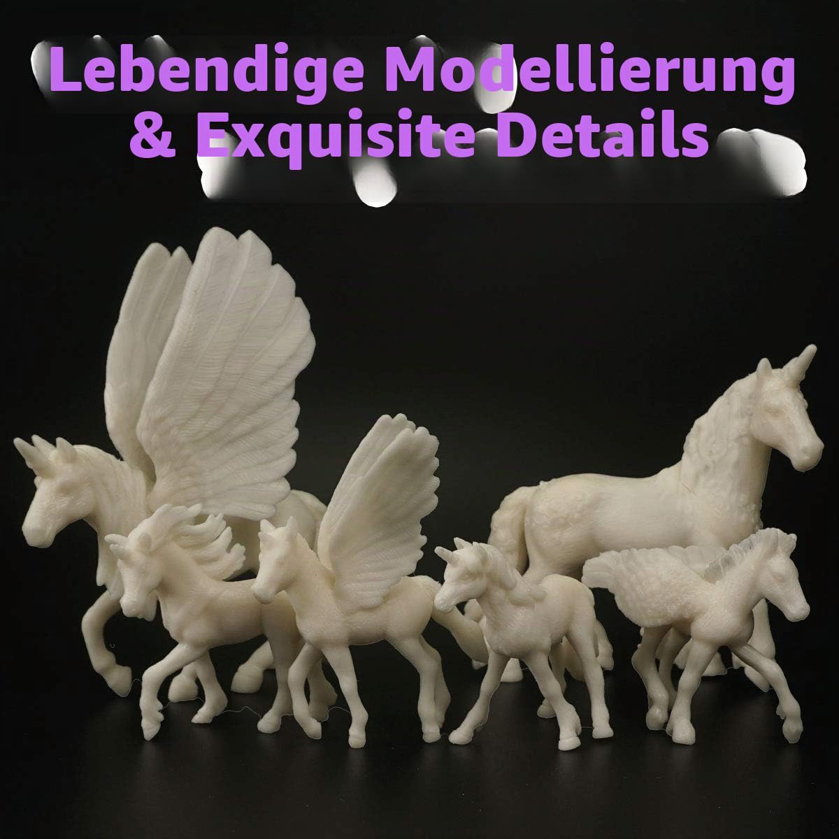 DIY Malerei Einhorn Kit Kunst und Handwerk Set für Kinder oder Mädchen Dekorieren und Zeichnen 3D Spielzeug für Kinder Geschenk(6 Einhörner)