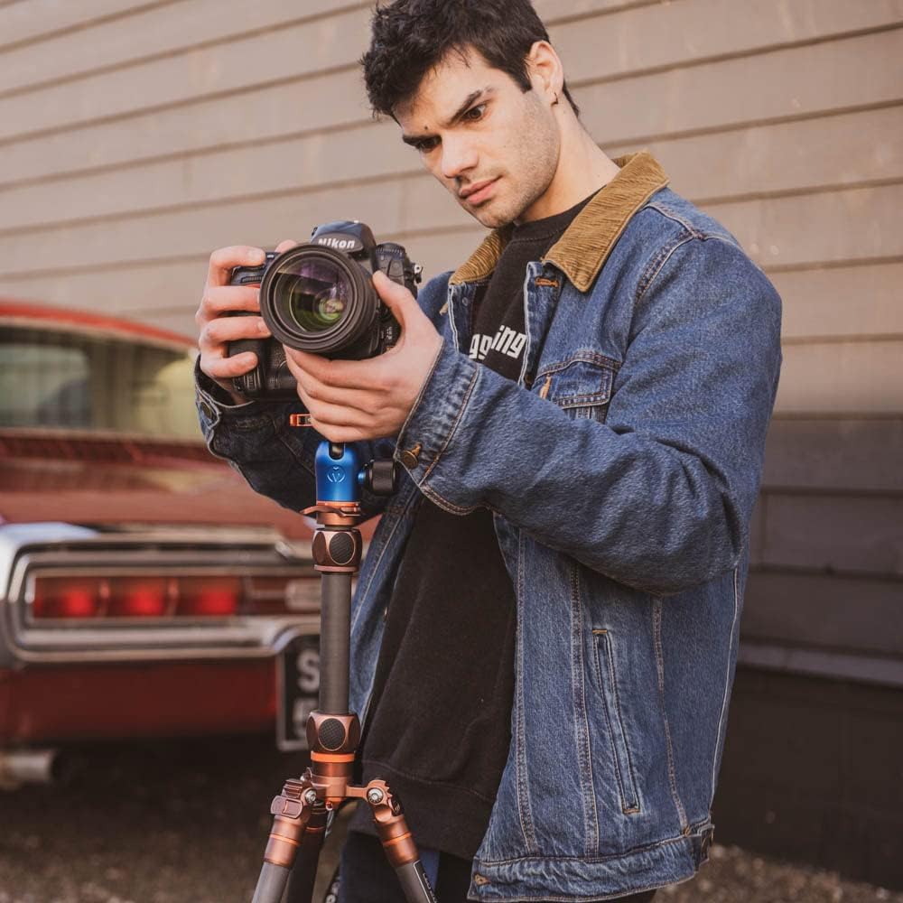 3 Legged Thing Leo 2.0 Carbon Fibre Tripod System & AirHed Pro Lever - Earth Bronze/Ocean Blue (LEOKIT2)