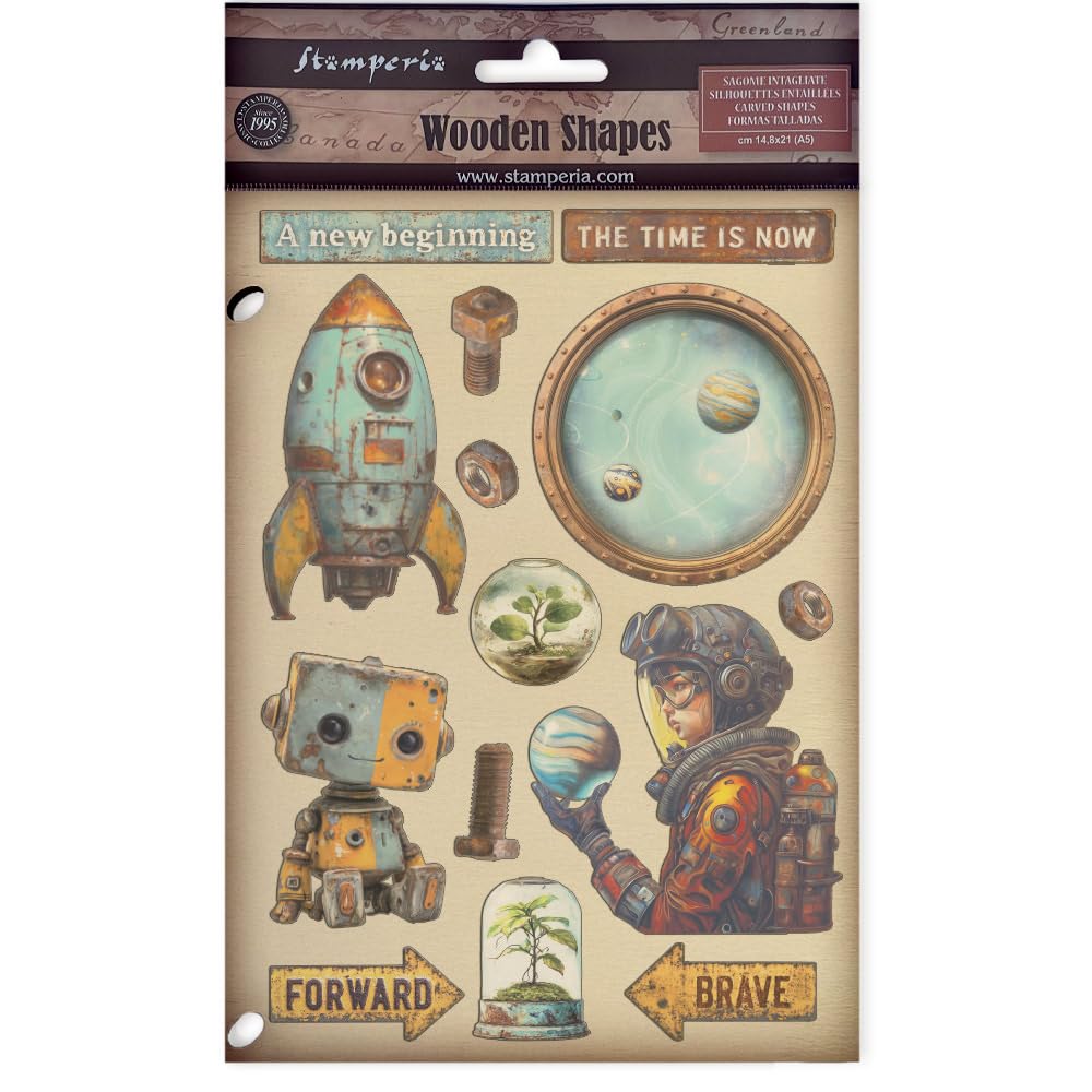 Stamperia Wooden Shapes A5 - A New Beginning