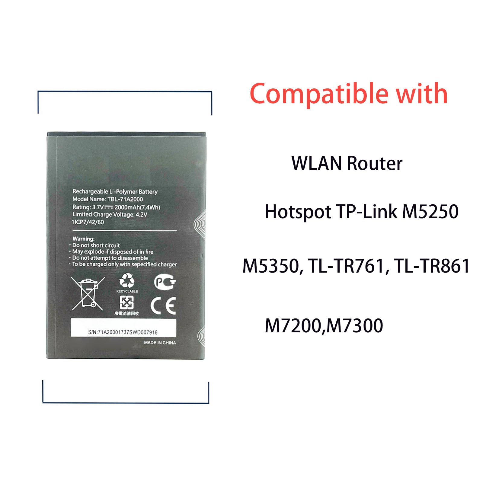 Batteria Ricambio Router TP-Link - Compatibile Con M5250, M5350, TL-TR761 E Altri - Foto 10