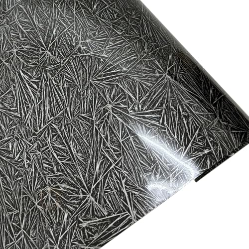 Image of Lypumso PET Forged Carbon Fiber Vinyl Wrap, Glossy Car Vinyl Film for Automotive with Air Release Technology for Vehicle Decal DIY Interior Exterior Decoration (Gloss Black Ice Crack, 1ft x 10ft)