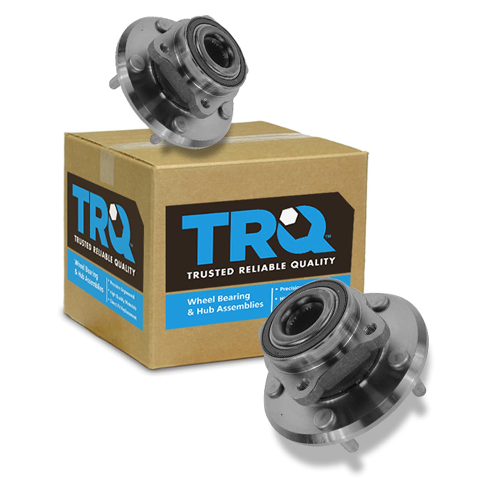 TRQ Front Left and Right Wheel Bearing and Hub Assembly Set 2 Piece