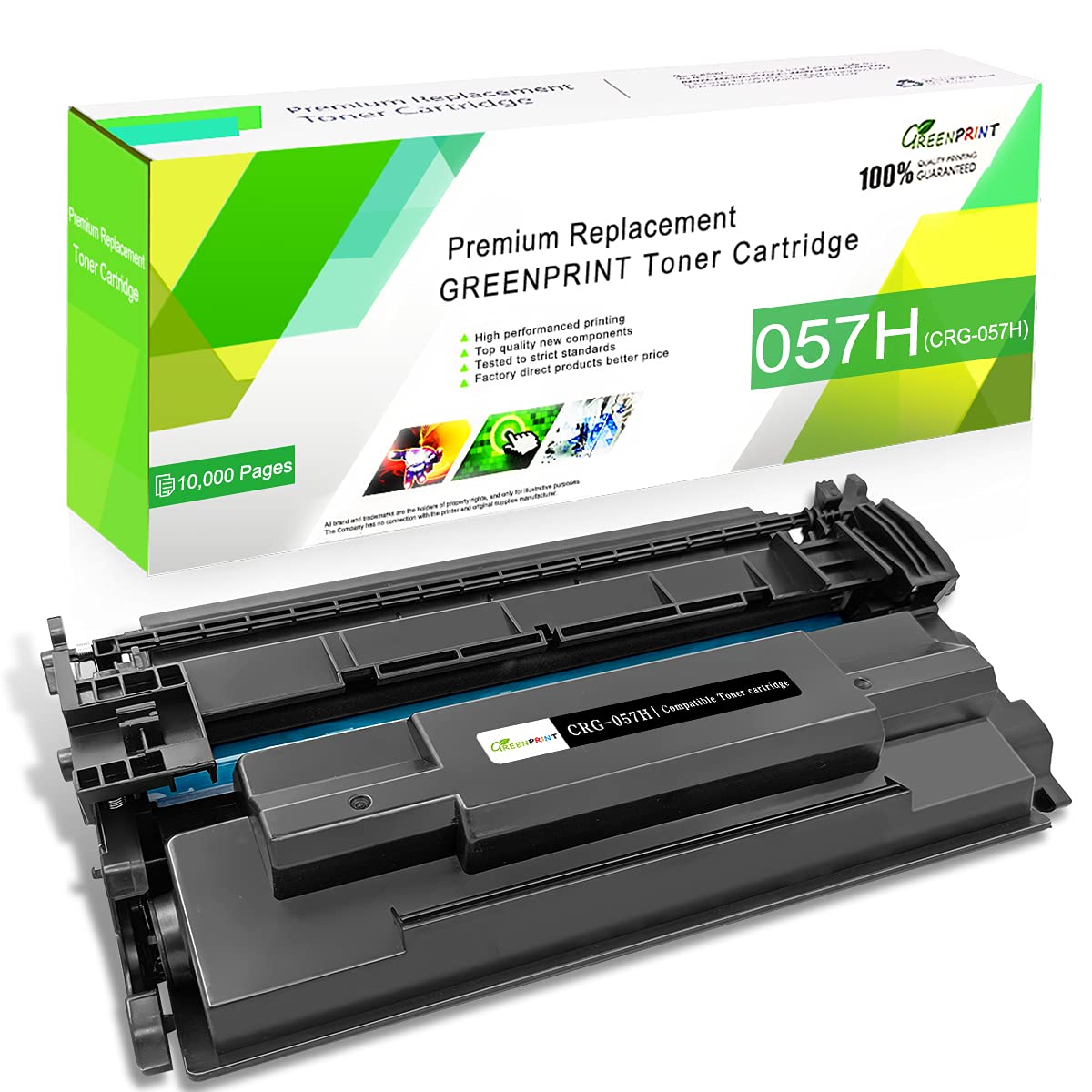 057H CRG-057H CRG057H CRG 057H Compatible Toner Cartridge [High Capacity, 10000 Pages] GREENPRINT Compatible with Canon CANON LBP224 LBP221 MF447 MF447dw MF457 MF457dw Laser Printer (Black * 1)