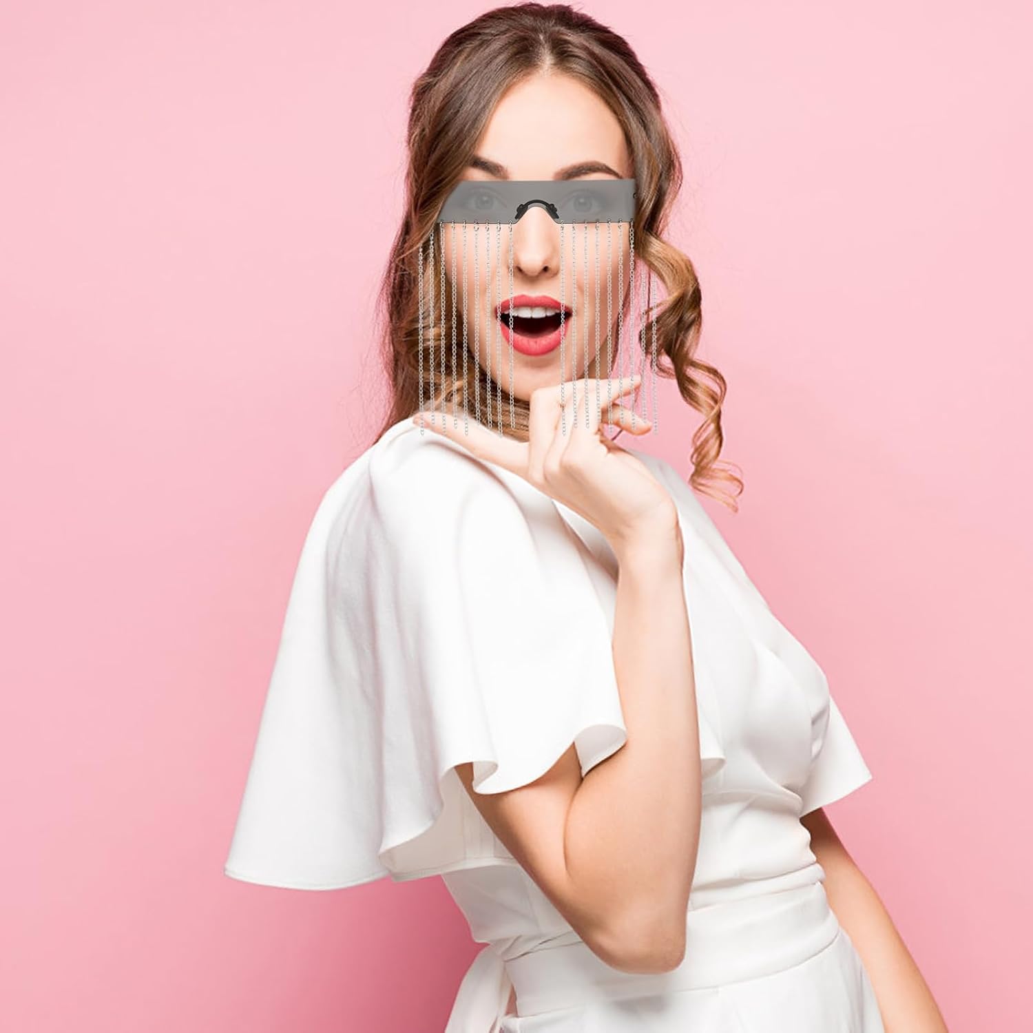 minkissy Sunglass Decorative Eyewear Tassels for Parties and Festivals Unique Fashionable Glasses for Women for and Special Events