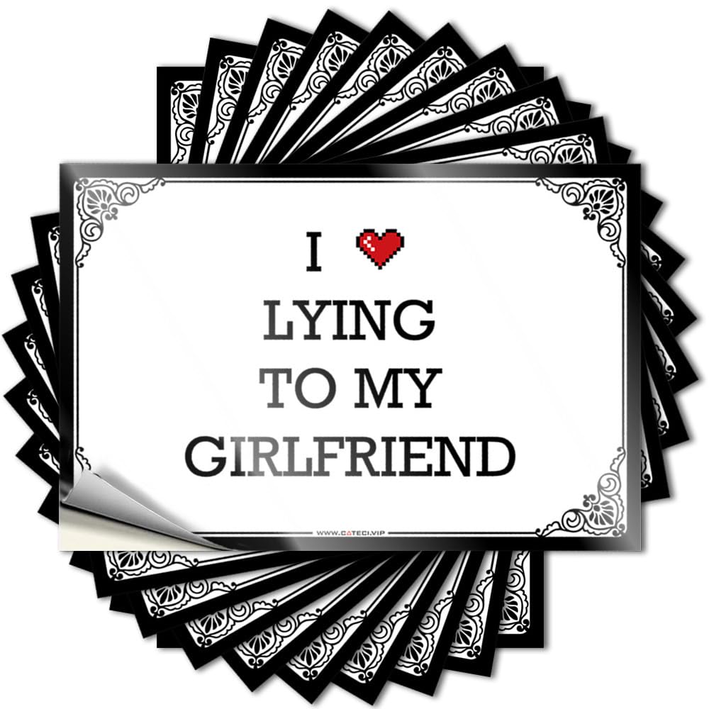 Fzfn Colour Necessities Quote Tumbler | I Love Lying To My Girlfriend Autumn Beer Sticker Pack(8X12cm)