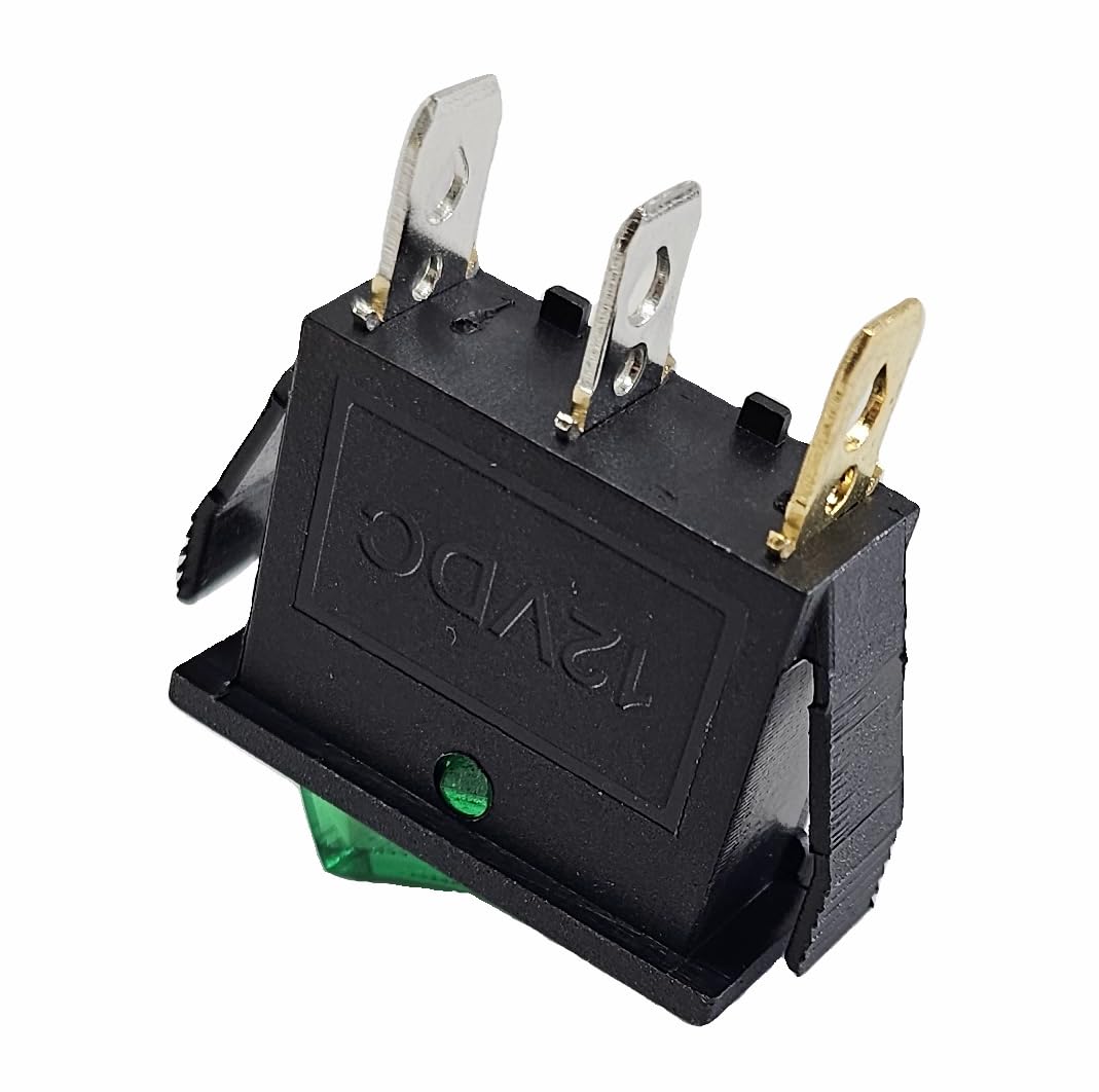 KFZ Wippschalter rund EIN-AUS 12V mit roter LED beleuchtet Mini-Schalter rot eBa