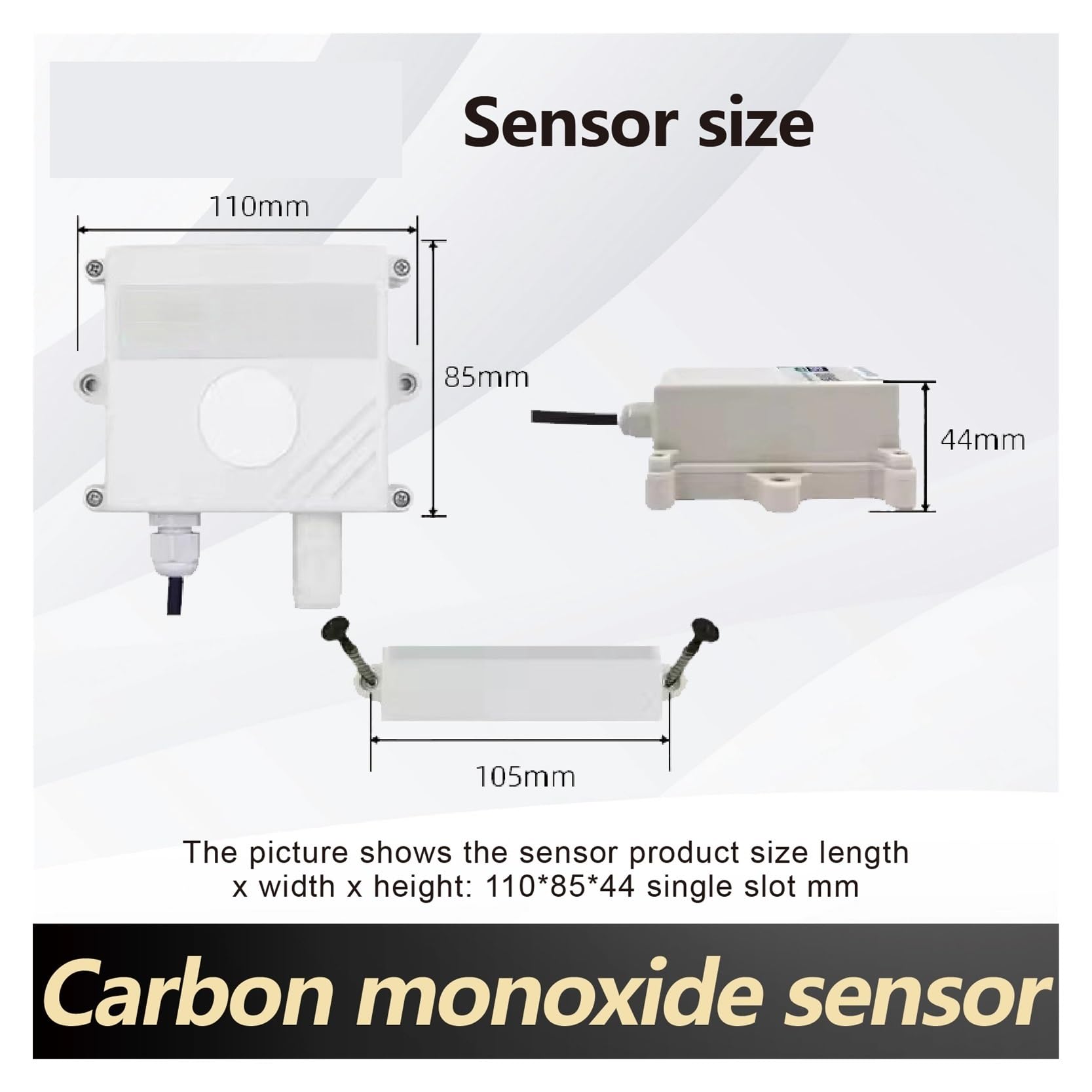 Sensore di monossido di Carbonio da Parete, rilevatore di Gas CO, trasmettitore RS485, Uscita 4-20 mA, Monitor Industriale di CO per Lavoro, casa(4-20MA 0-1000PPM)