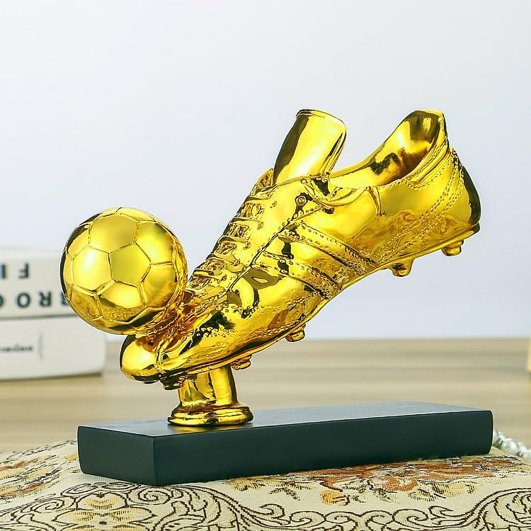 24K European Golden Football Boot Replica Trophy Champion Top Shooter Award Cup Statue Fans Souvenir Cup for School Tournament