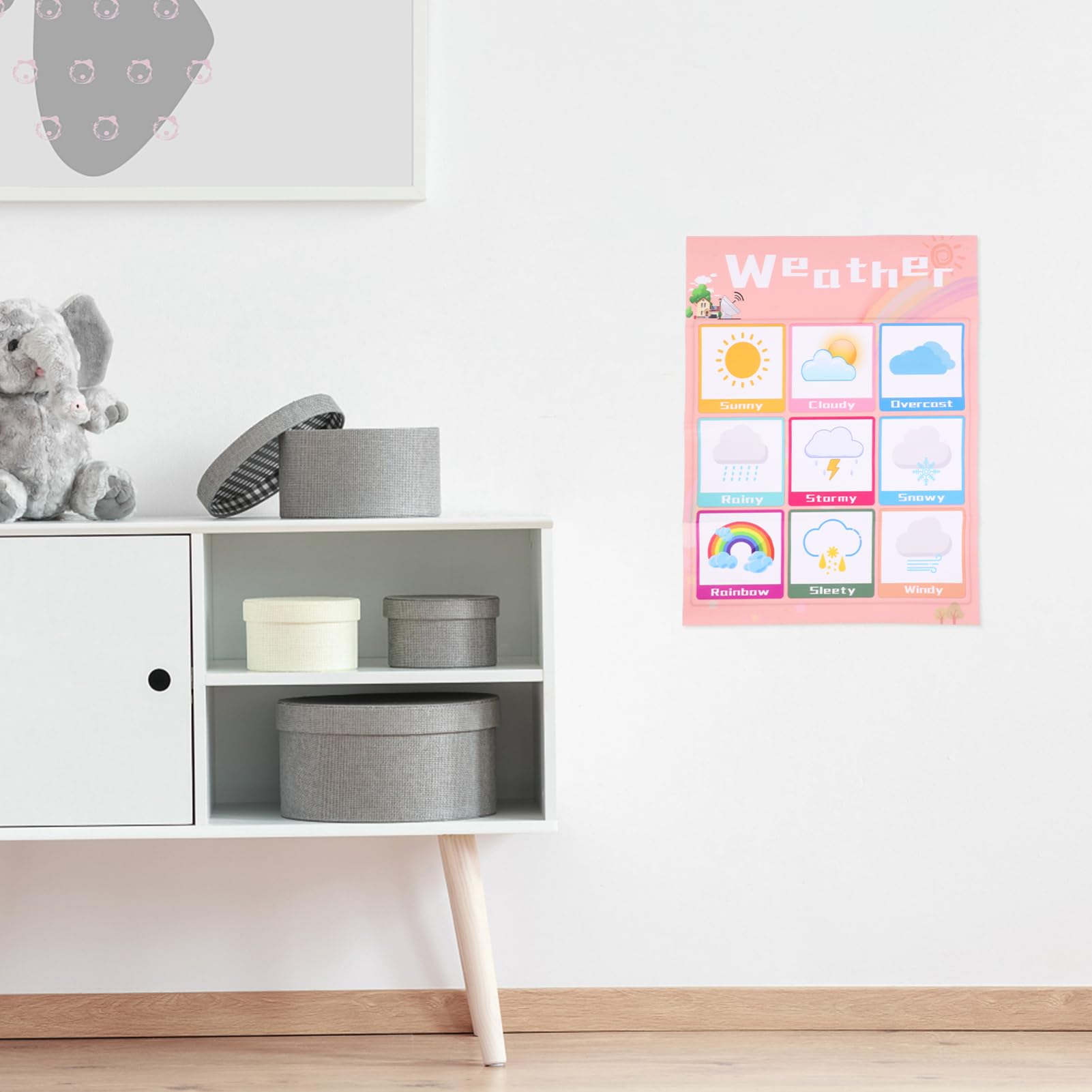 NUOBESTY Tableau Mural Éducatif pour Garçon et Filles Adhésif Pp, Léger et Facile à Utiliser, pour L'apprentissage des Nombres Développement des Couleur Aléatoire Plusieurs styles