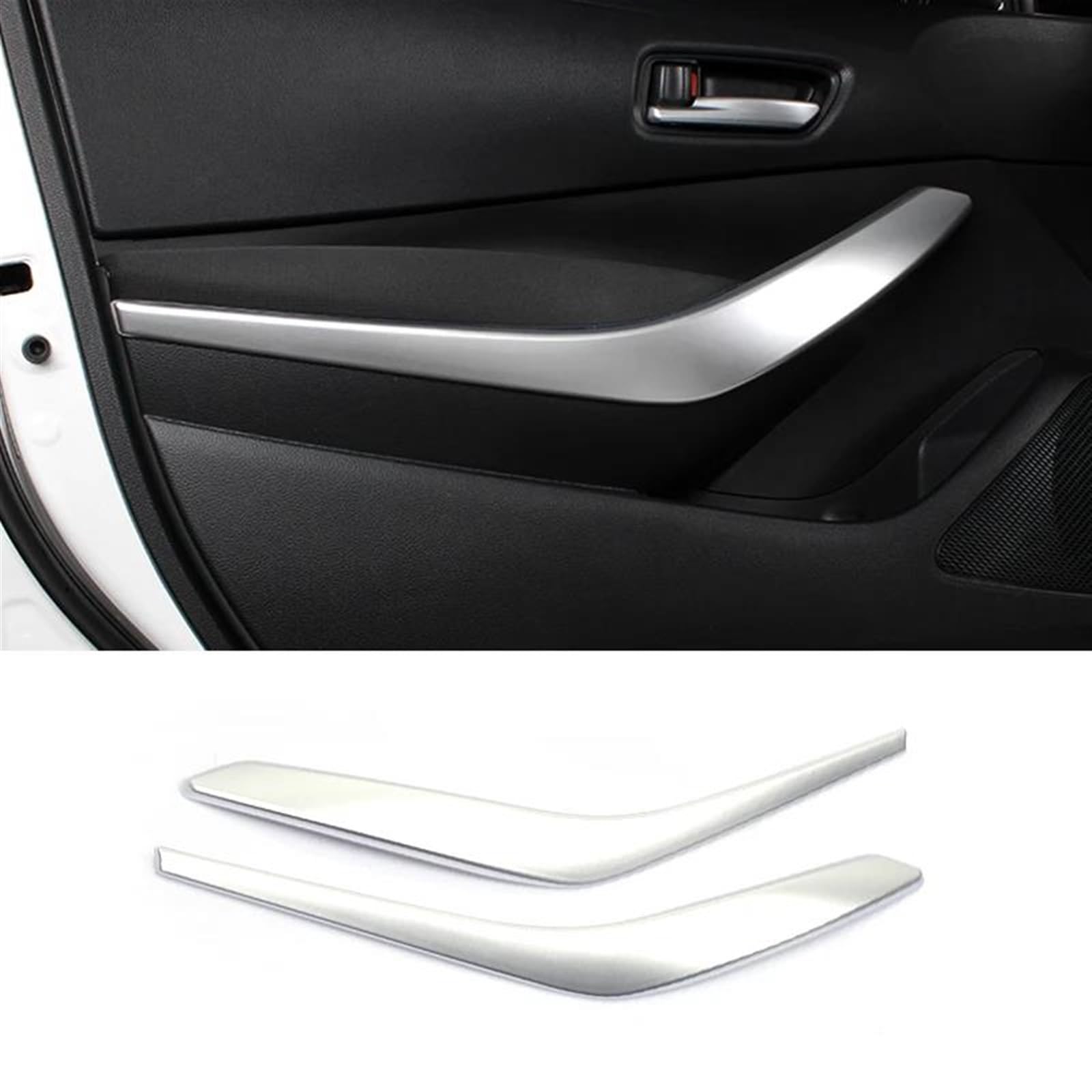 NOHEEU Inner Door Handle Car Door Handle Frame Strip Decorative Cover Trim Sticker Accessories for Toyota for Corolla E210 2019-2024