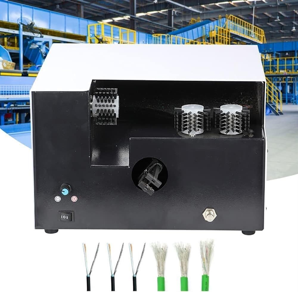 Máquina de torsión de alambre con 3 cepillos, cable de alambre para separación y división de cables de 5 a 60 mm, equipo duradero con sujeción elástica para una torsión eficiente
