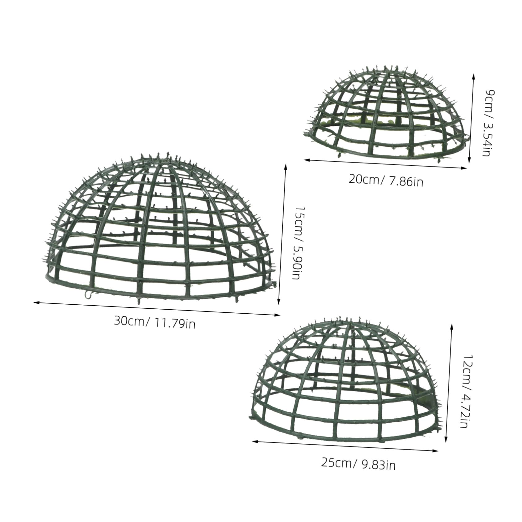 Cabilock 3Pcs Plastic Topiary Ball Holder Decorative Greenery Cage for Floral Arrangements Wedding Centerpieces Event Decor Sturdy Reusable