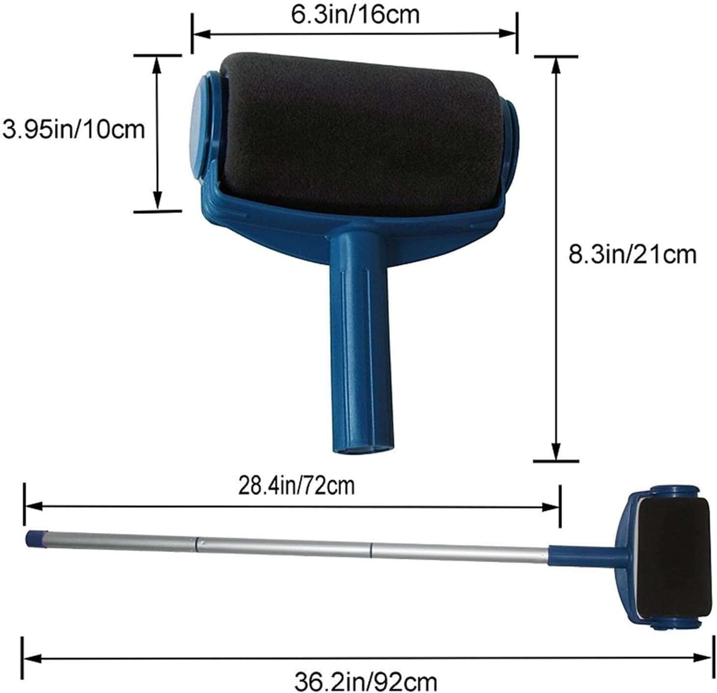 Wall Decorative Paint Roller -8pc/Set Multifunctional Corner Brush Handle Tool DIY Household Easy to Operate Painting Brushes Kit