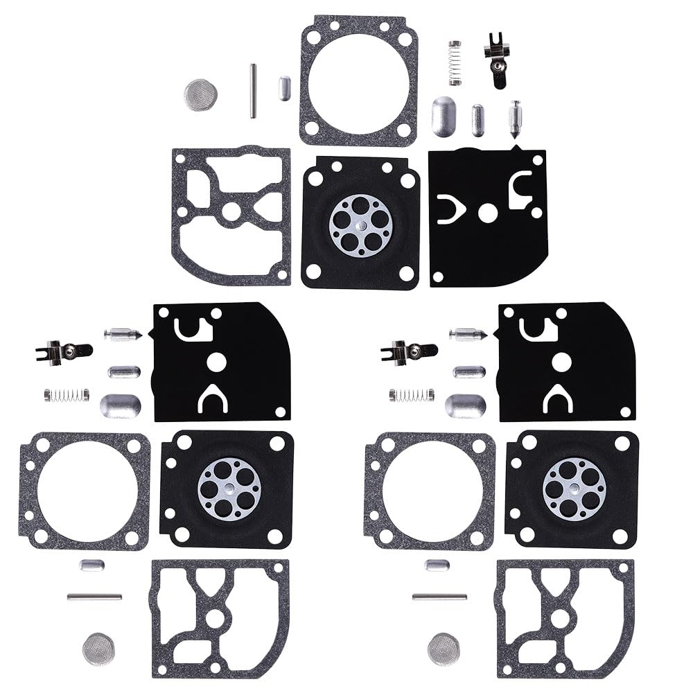 Reconstrucción de herramientas eléctricas para exteriores Kit de reparación de carburador de 36 piezas for ZAMA GND-28, kit de juntas de diafragma for carburador de cortacésped Sithl MS 180, 170, MS18