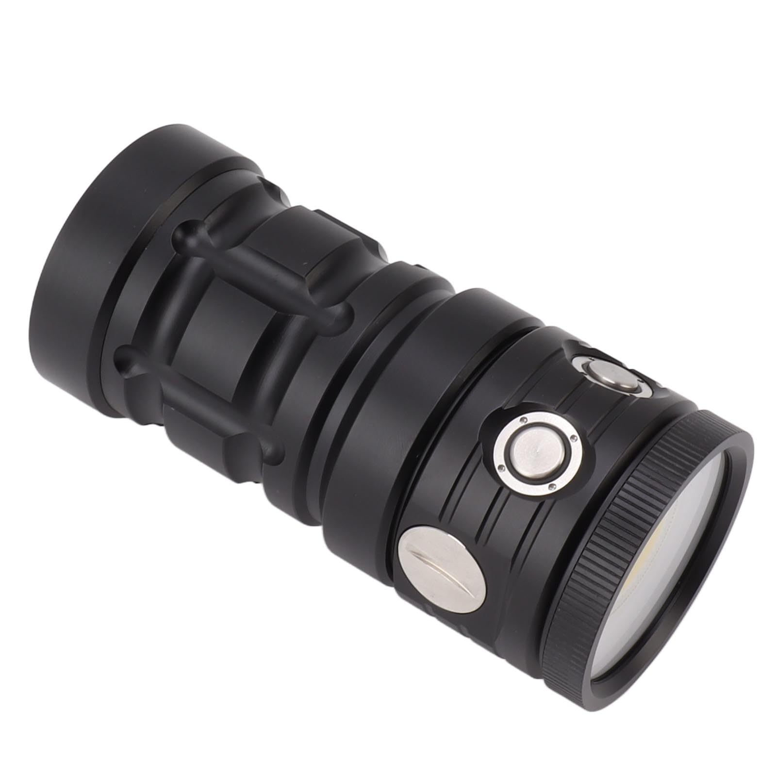 Lampe de Plongée Sous-marine, 18 000 Lumens, étanche à 100 M, avec 3 Modes, Lampe de Poche Sous-marine Rechargeable, Lumière Sous-marine pour Plongée de Nuit, Sports Nautiques