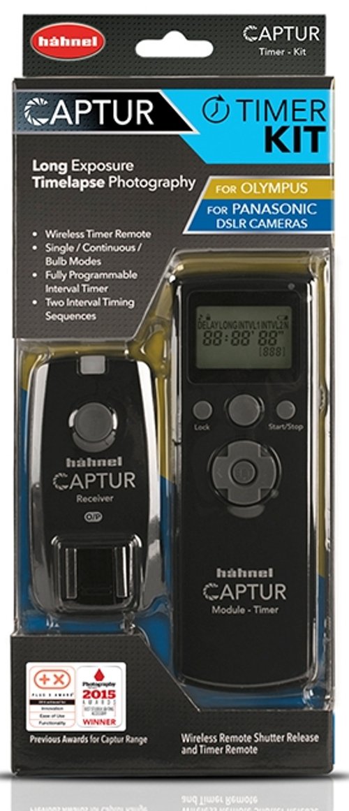 Hähnel - Captur Timer Kit Oly/Pana - Two Timing Sequences - AA Battery Powered - Additional receivers available to fire multiple DSLR’s - Larger easy to read LCD