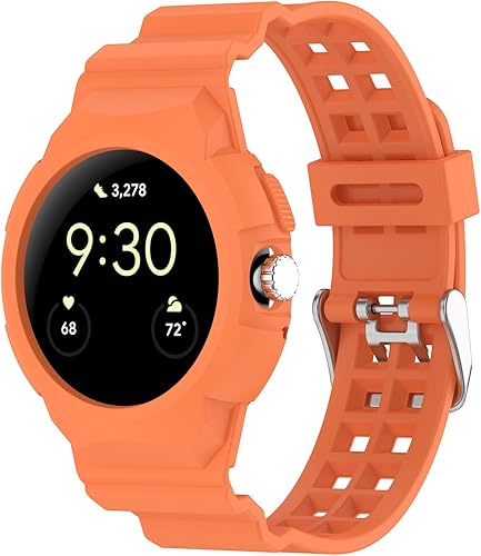 Miniatura 6 de Paquete de 4 correas compatibles con Google Pixel Watch 2Pixel Watch Band con funda diseñada para Google Pixel Watch, funda de silicona