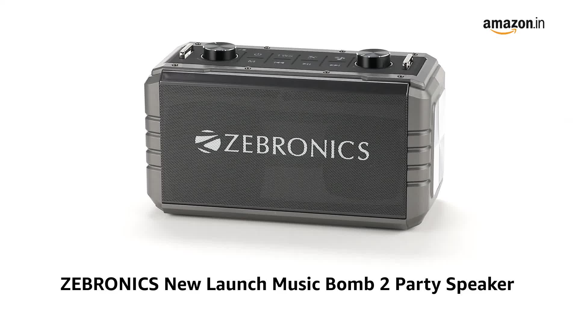Watch ZEBRONICS New Launch Music Bomb 2 Party Speaker with 80W
