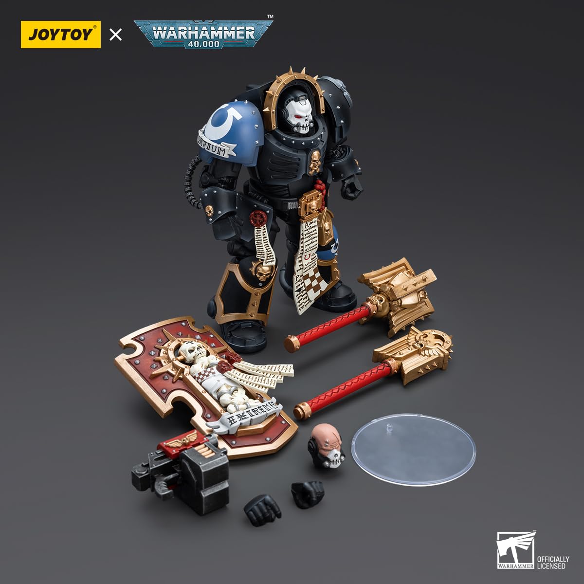 TOYVERSE JOYTOY Figura de acción 1/18 Warhammer 40,000, Capellán Ultramarines en Armadura Terminator, Modelo de Personaje con Articulaciones Móviles, 15 Años y Más