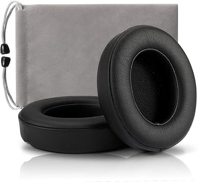 Replacement Ear Pads Cushions, Earpads Cover Compatible with Beats Studio 2 and Studio 3 Over Ear Headphones by Dr.DRE 1 Pair (Black) | Earpads Cushions 1 Pair Protein Leather, Memory Foam, Storage Bag, Spare Adhesive , Installation Booklet