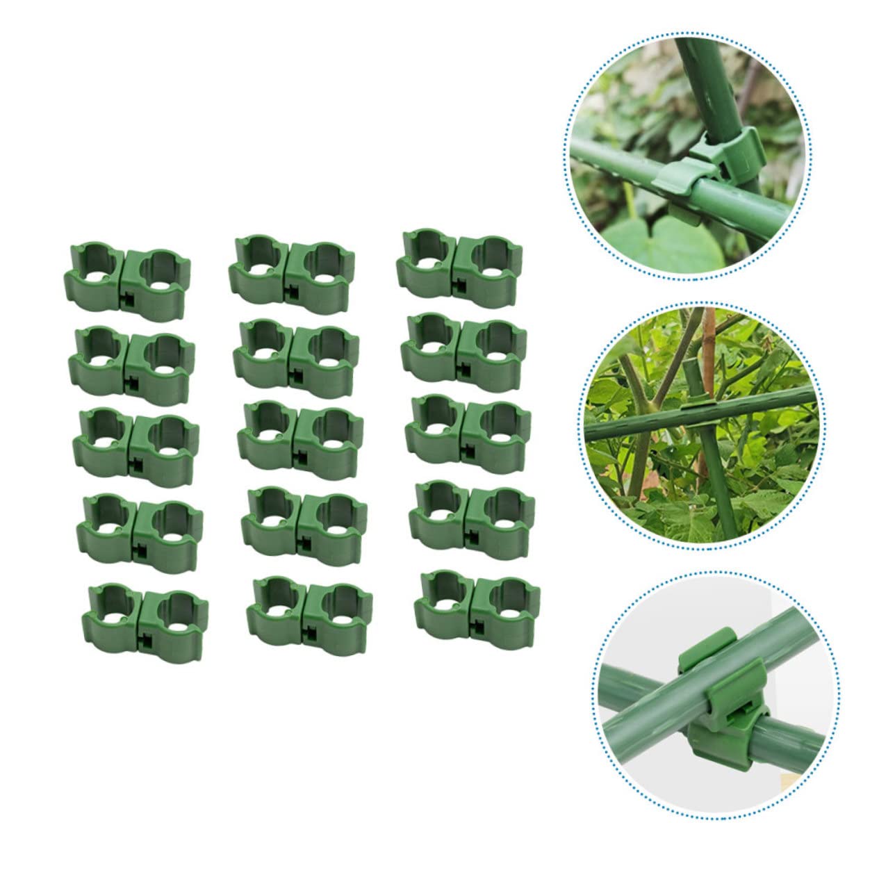 5 Sets Verstellbare Pflanzenstecker-Clips Rattan-kunststoffschnalle Unverzichtbar Für Obstgärten Gewächshäuser 50 Stück * 5