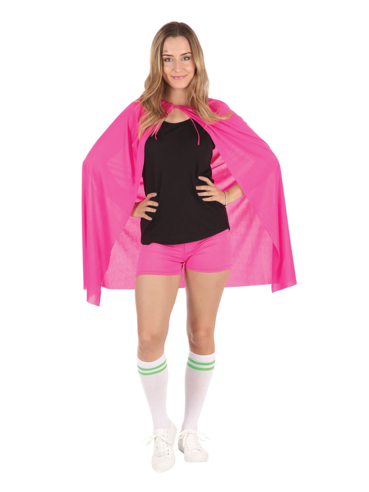 Bristol Novelty AF135 Neon Cape Pink (adult), Women Halloween
