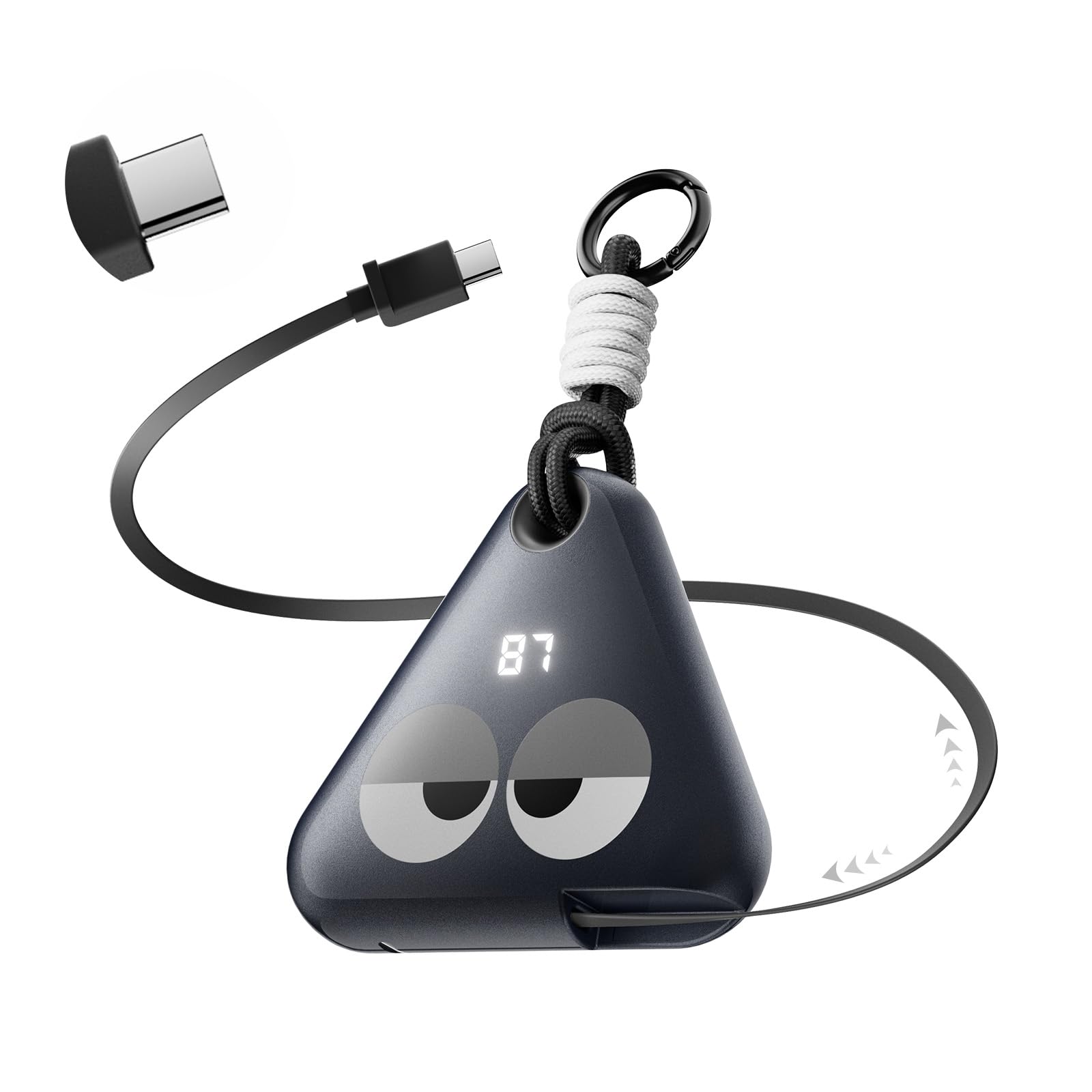 10000mAh Tape Charger, 22.5W Portable Charger Power Bank Fast Charging, USB-C in and Out Travel Essentials Battery Bank, Power Bank with Cables