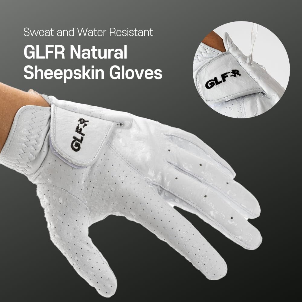 Guantes de golf de cuero Cabretta de primera calidad, sensación de agarre sedoso, tacto suave (19)
