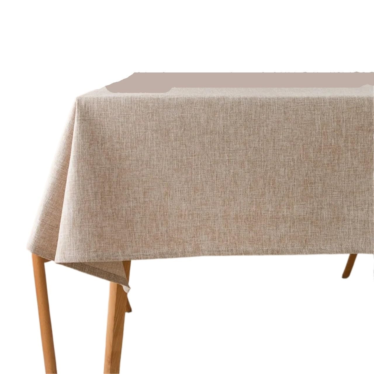 Xinglongs Leather Table Cover 1pc Waterproof Rectangle Table Cloth, Farmhouse Tablecloth, Anti-Shrink, Soft and Wrinkle Resistant, Decorative Fabric(Light Coffee,140 * 180cm)
