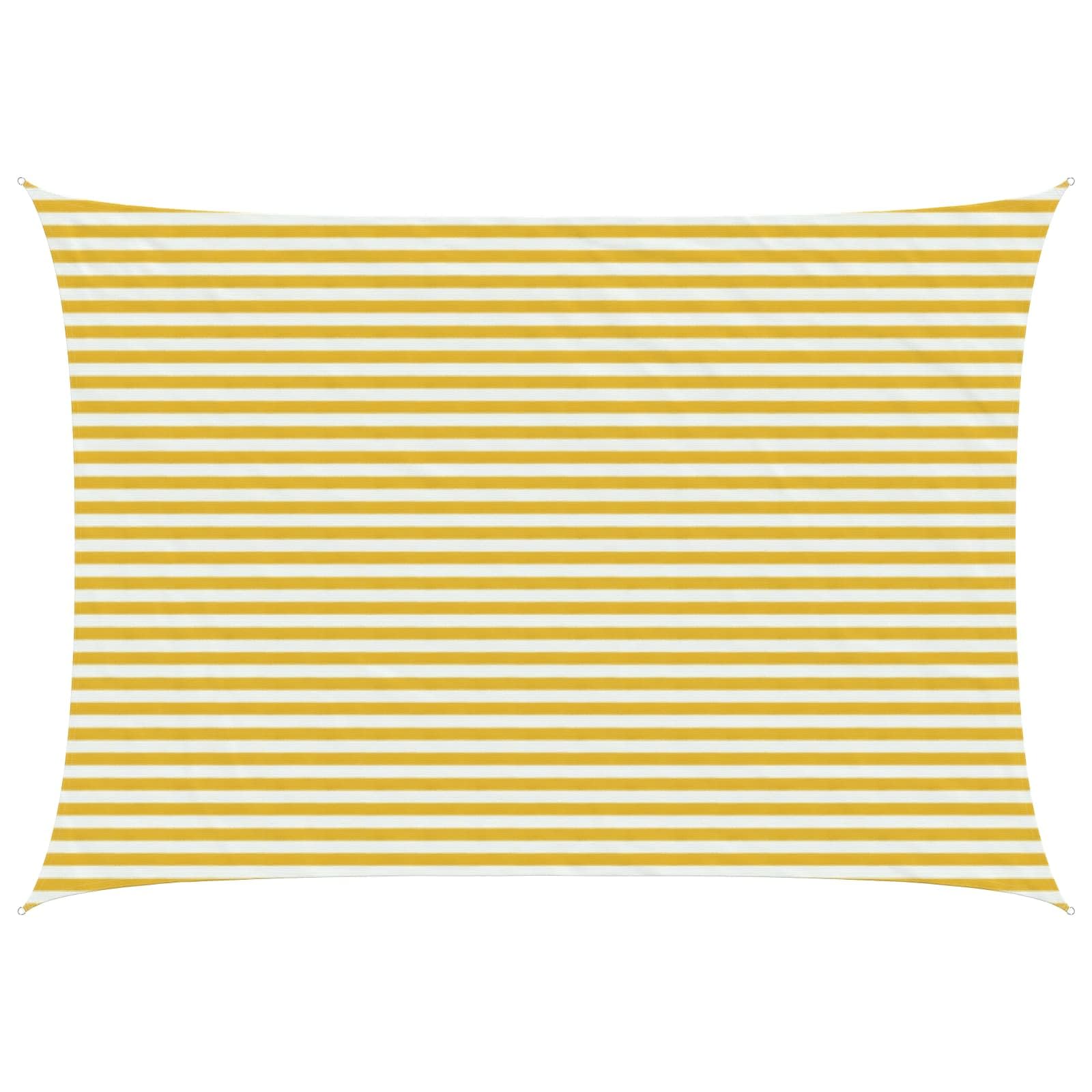 vidaXL Sunshade Sail 3.5 x 5 m HDPE Rectangular Yellow and White