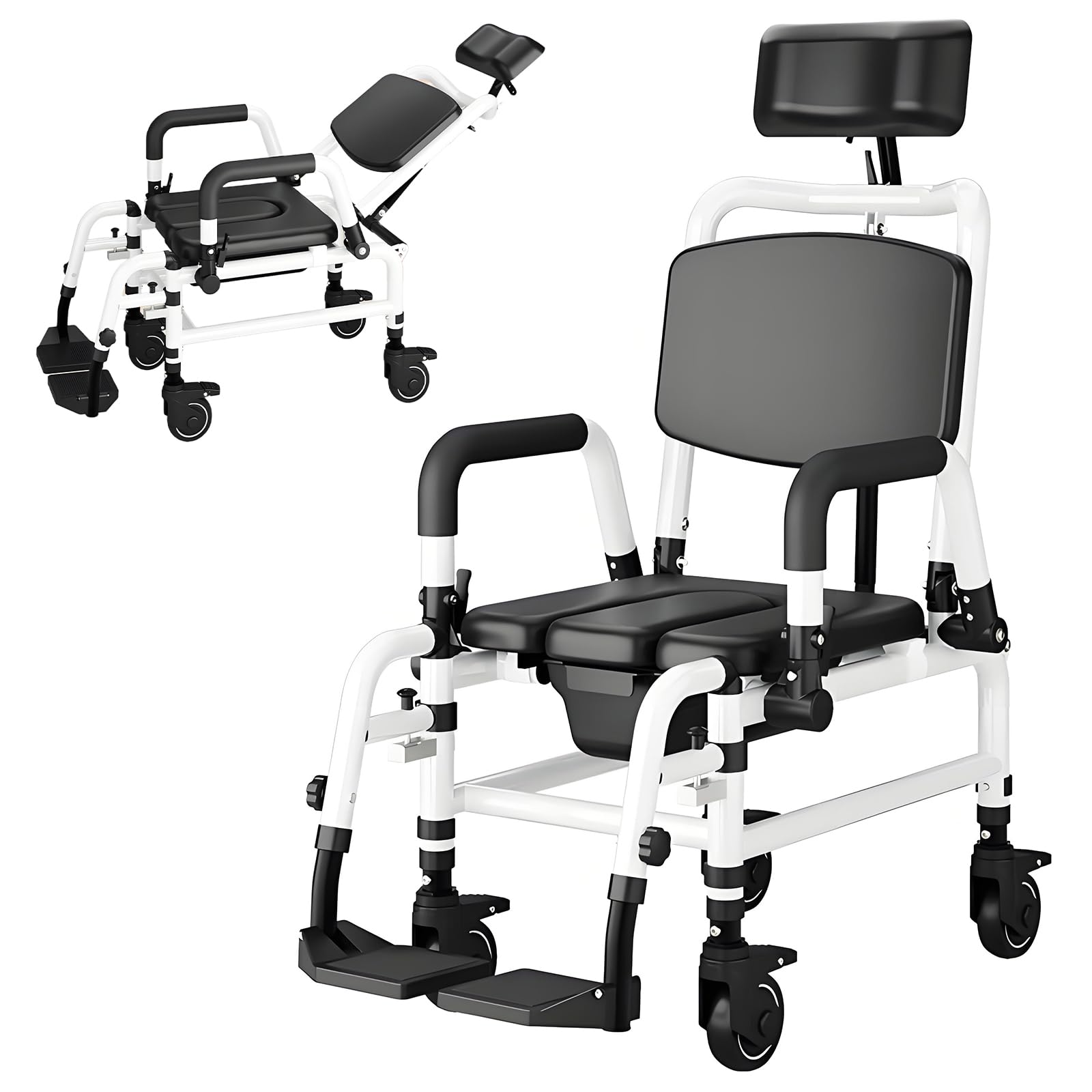 入浴用車いす 介護用車いす、シャワーチェア 便器付き、シャワーキャリー Amazon | CARTMA入浴用車椅子 介護用車いす、軽量アルミ製 多