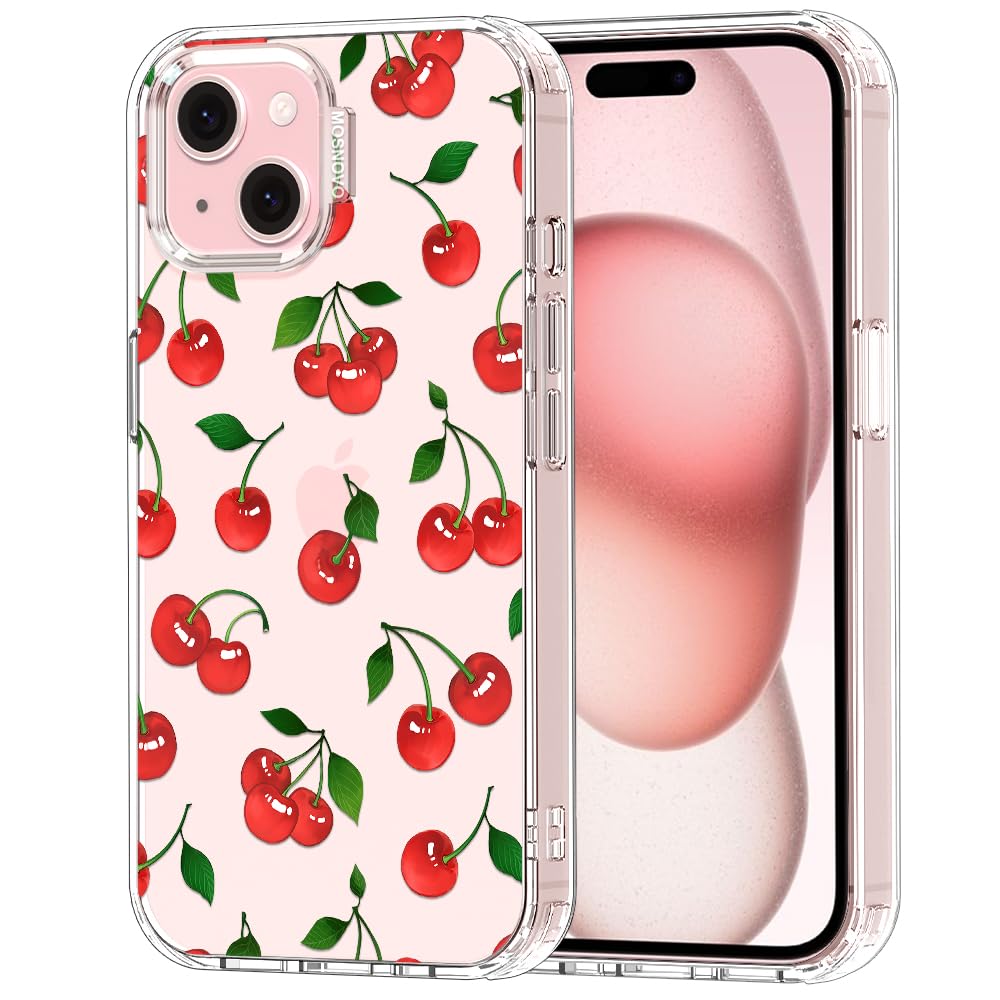 MOSNOVO Case for iPhone 15 Plus/iPhone 14 Plus, [Buffertech 6.6ft Military-Grade Drop Protection] [Anti Peel Off Tech] Clear TPU Bumper Phone Case