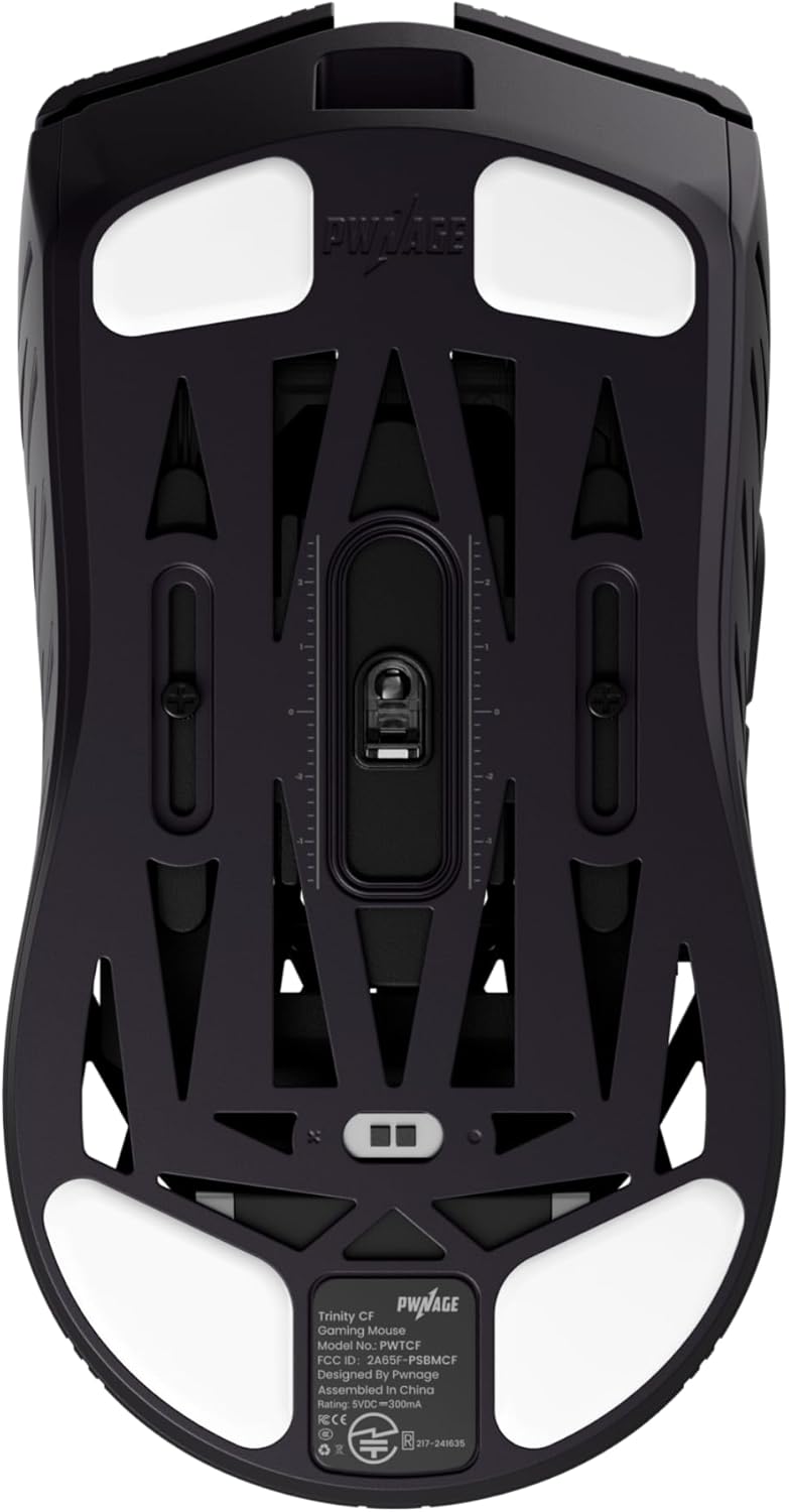 Anba view of the PWNAGE Trinity Wireless Gaming Mouse