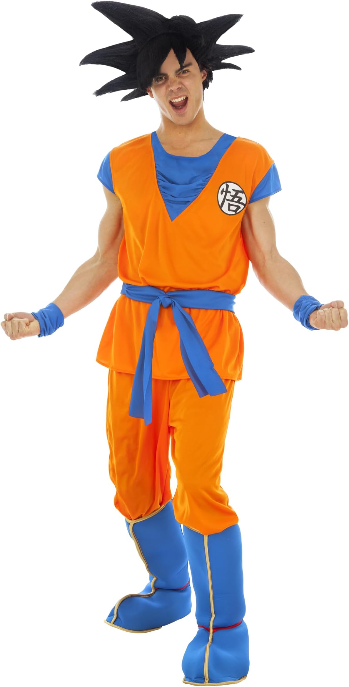 Chaks Adult Goku Saiyan Dragon Ball Z Costume - Orange - Large