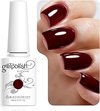 Vishine Semi-Permanent Nail Polish 10 ml Soak-Off UV LED Manicure Gel Nail Polish Dark Red #1418