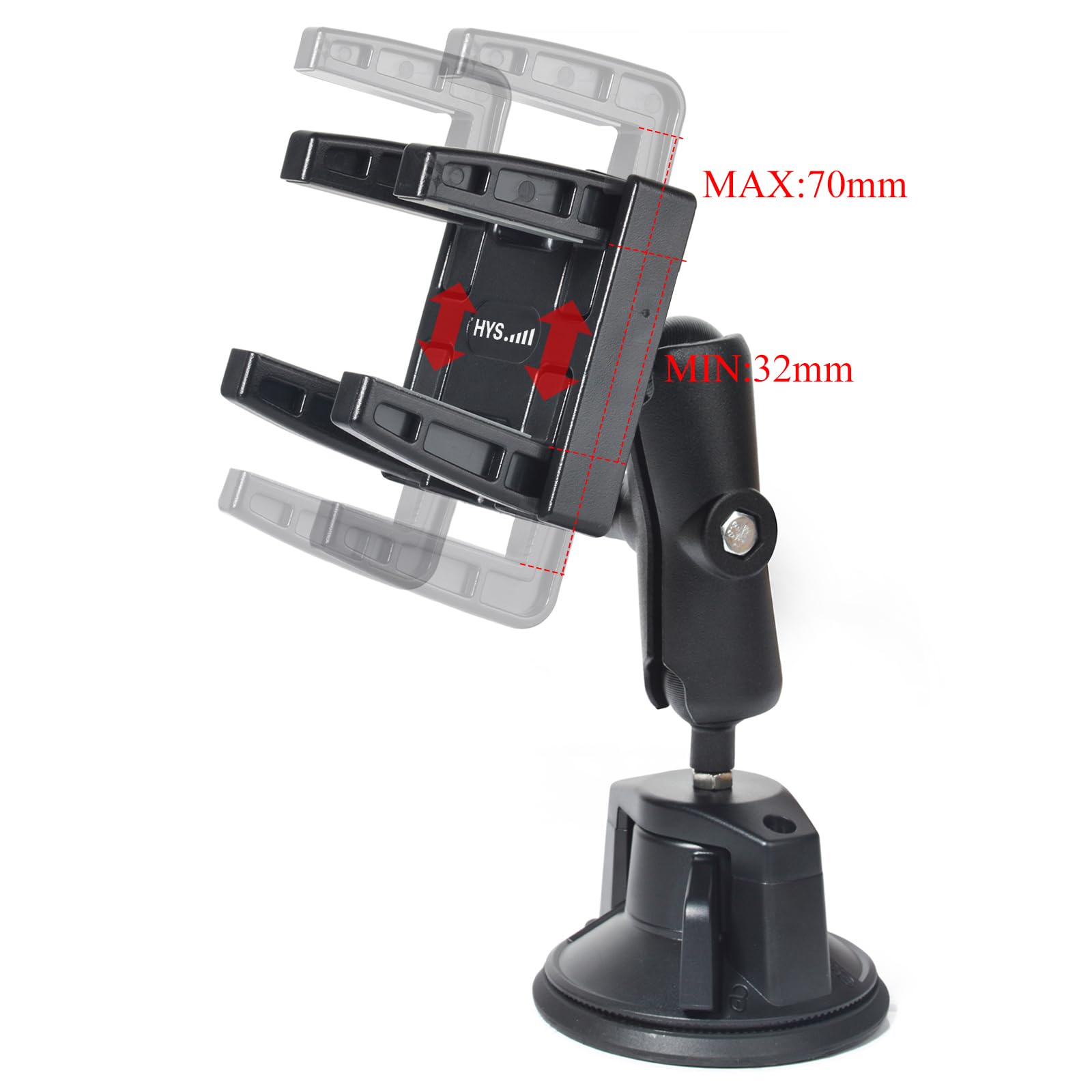 Support de Fixation Amovible pour Radio CB et Ham, Ventouse Robuste pour Tableau de Bord ou Pare-Brise