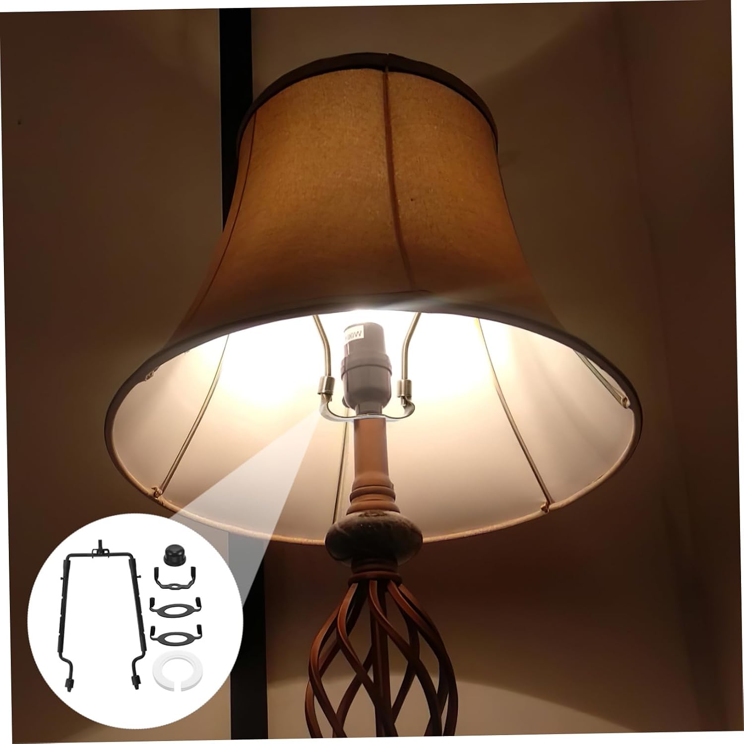 POPETPOP 1Set Detachable Lamp Harp Kit Lamp Shade Holder for Table and Floor Lamps Stylish DIY Supplies Base with Multiple Durable