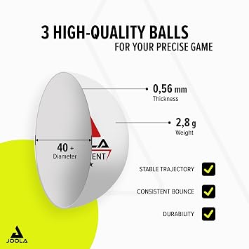 JOOLA Table Tennis Set DUO - Premium Quality Bats and Ping Pong Balls with Storage Case