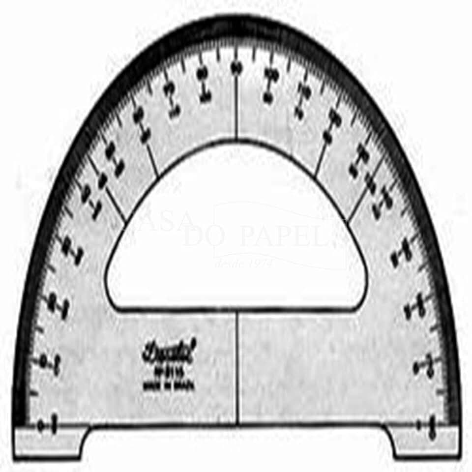 Transferidor Acrílico 180° 10 cm 8110, Trident, Incolor