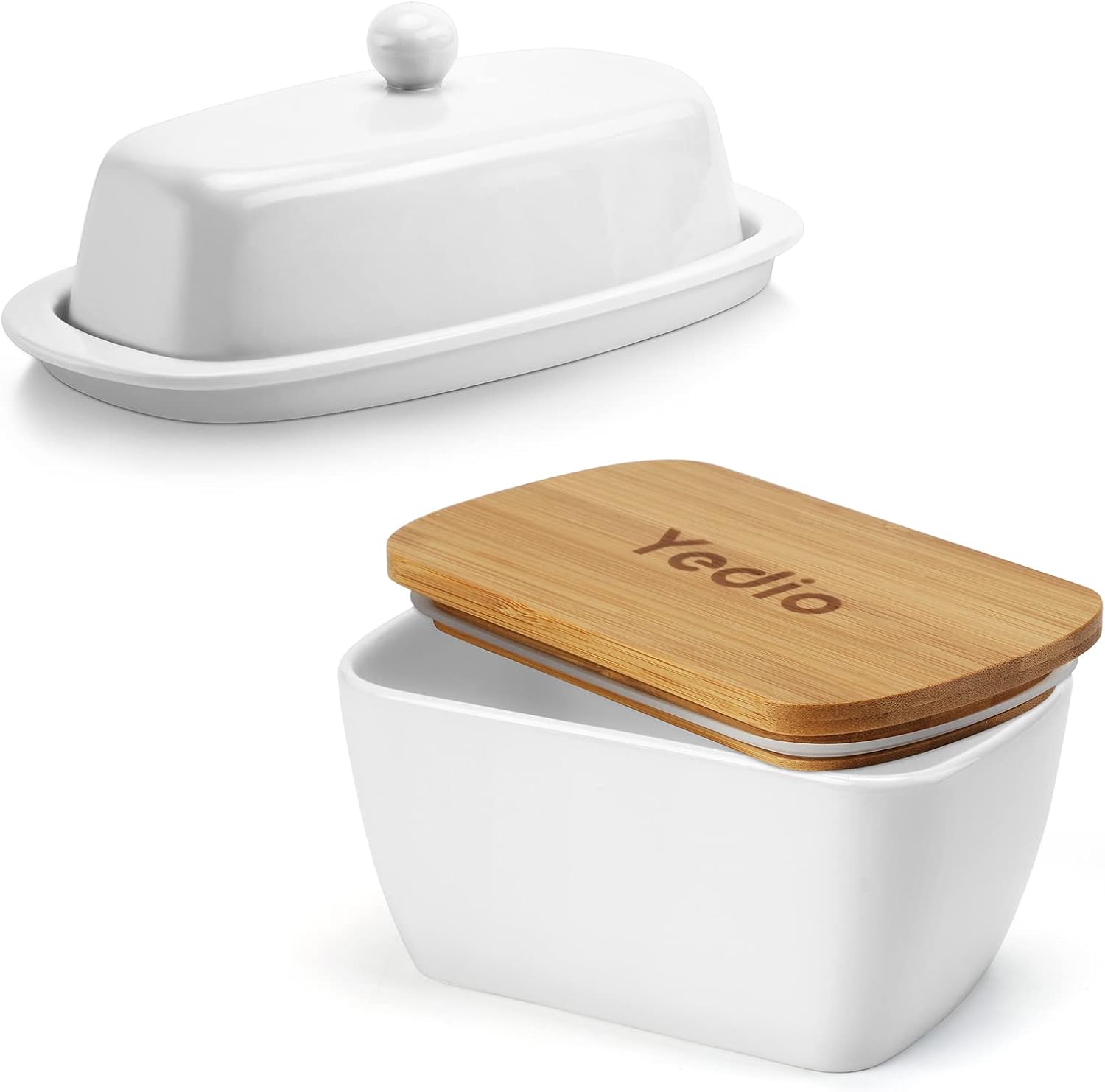 Yedio Porcelain Butter Dish Bundle Butter Dishes