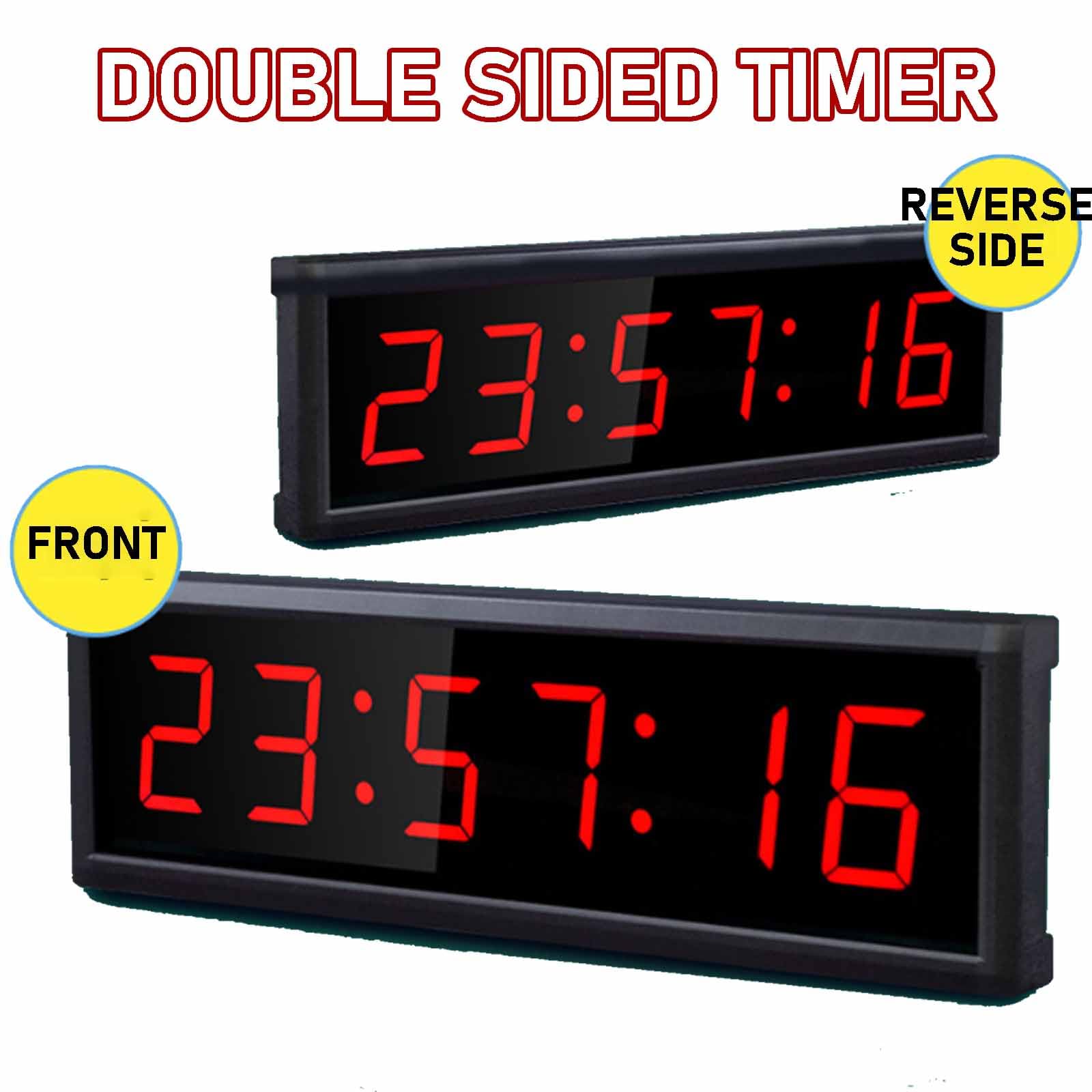 Orologio Parete Digitale A Doppia Faccia 1,5 Pollici Con Treppiede/telecomando, Funzione Memoria, Cronometraggio Positivo/ciclo/cronometro/conto Alla Rovescia/modalità Orologio