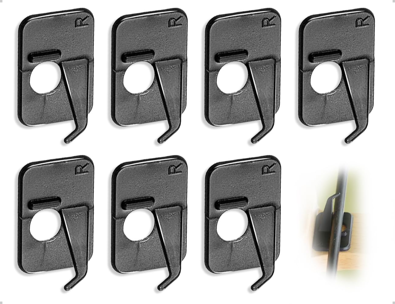 Lot de 7 Repose-flèches pour Arc recourbé, Repose-flèche en Plastique, Repose-flèche avec Dos adhésif, Accessoires de Cible de tir de Chasse, pour arcs à poulies Main Droite (Noir)