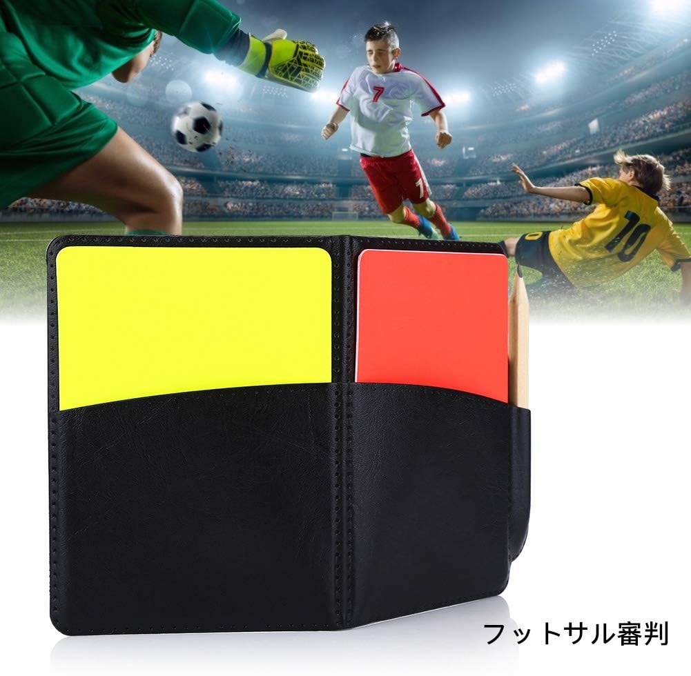 Amazon 審判カード 審判 サッカー カードセットフットサル審判 ｐｖｃ 警告カードセット 小冊子1枚 レコードカード10枚 鉛筆1本 変形がにくい Pvc材料製 主審 副審 サッカー 赤 黄色 レフリー 審判用ウェア Vgeby スポーツ アウトドア