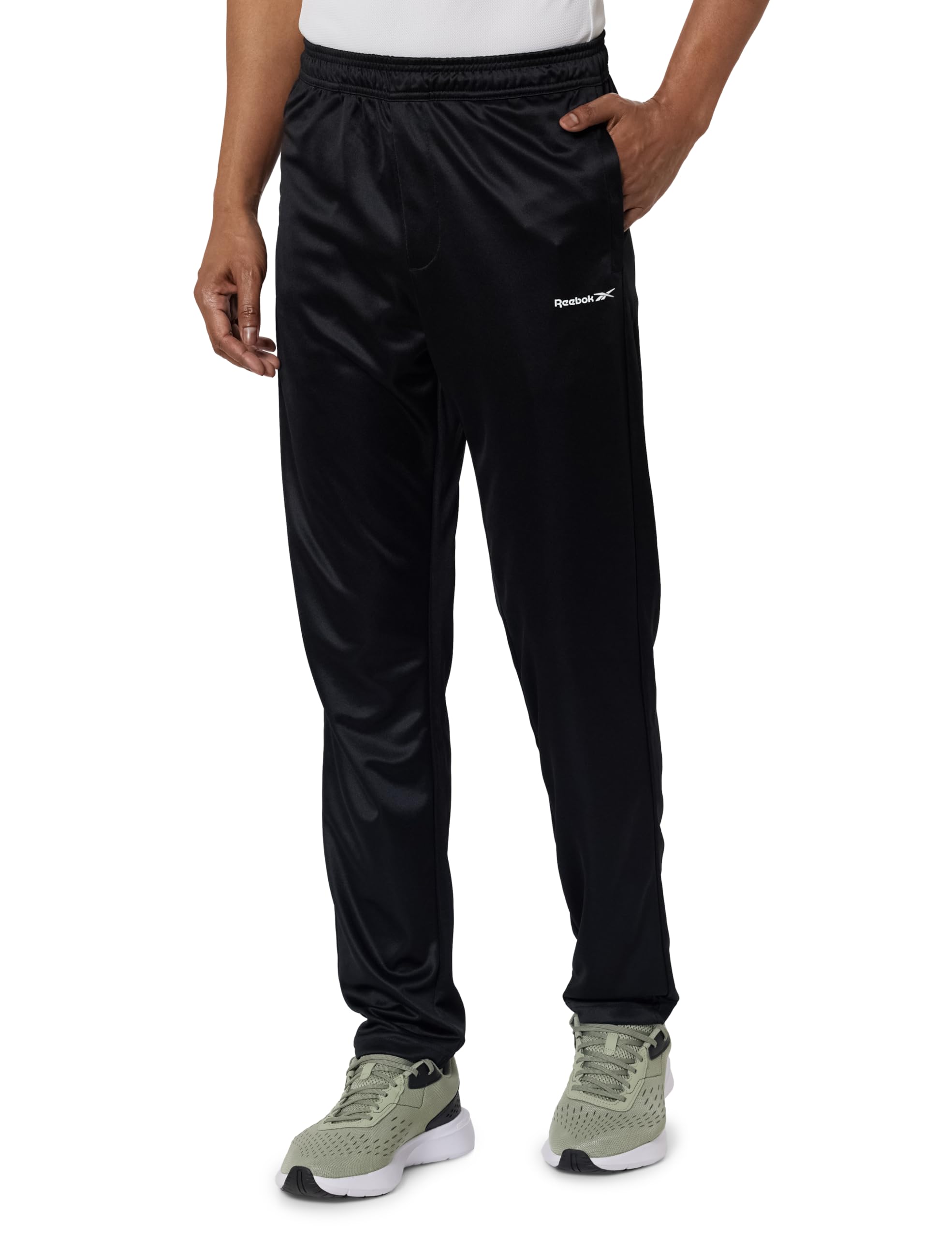reebok Men's Track Pant | Training | Essential Poly Knit Trackpnat | Regular FIT | 100% Polyester with Speedwick tech-picture-15