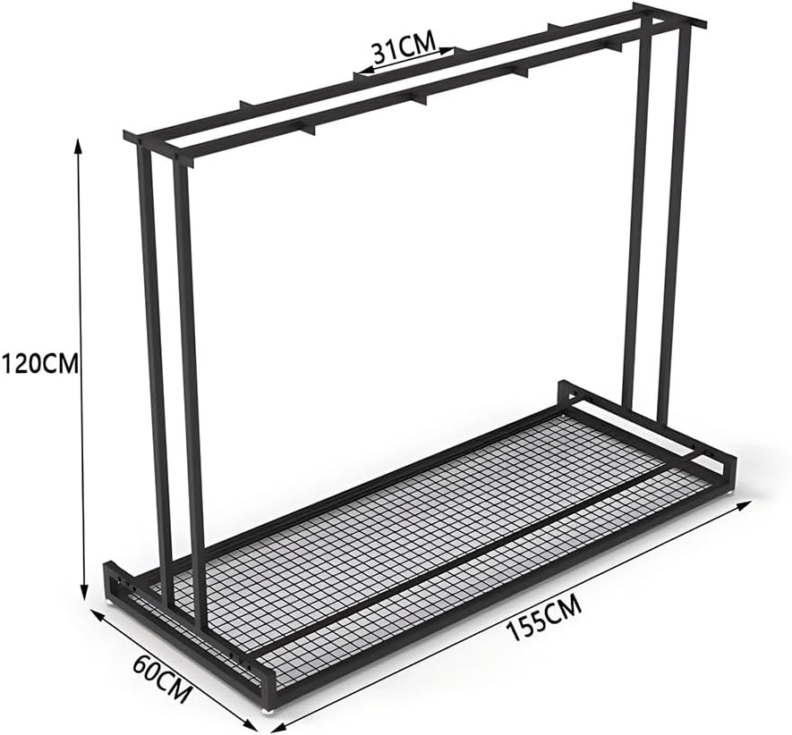 Multi-Storey Metal Snowboard Storage Rack, Ski Organiser, Standing for Skis/Skateboards/Scooter, for Shops, Supermarkets, Ski Resorts(155x60x120 cm)