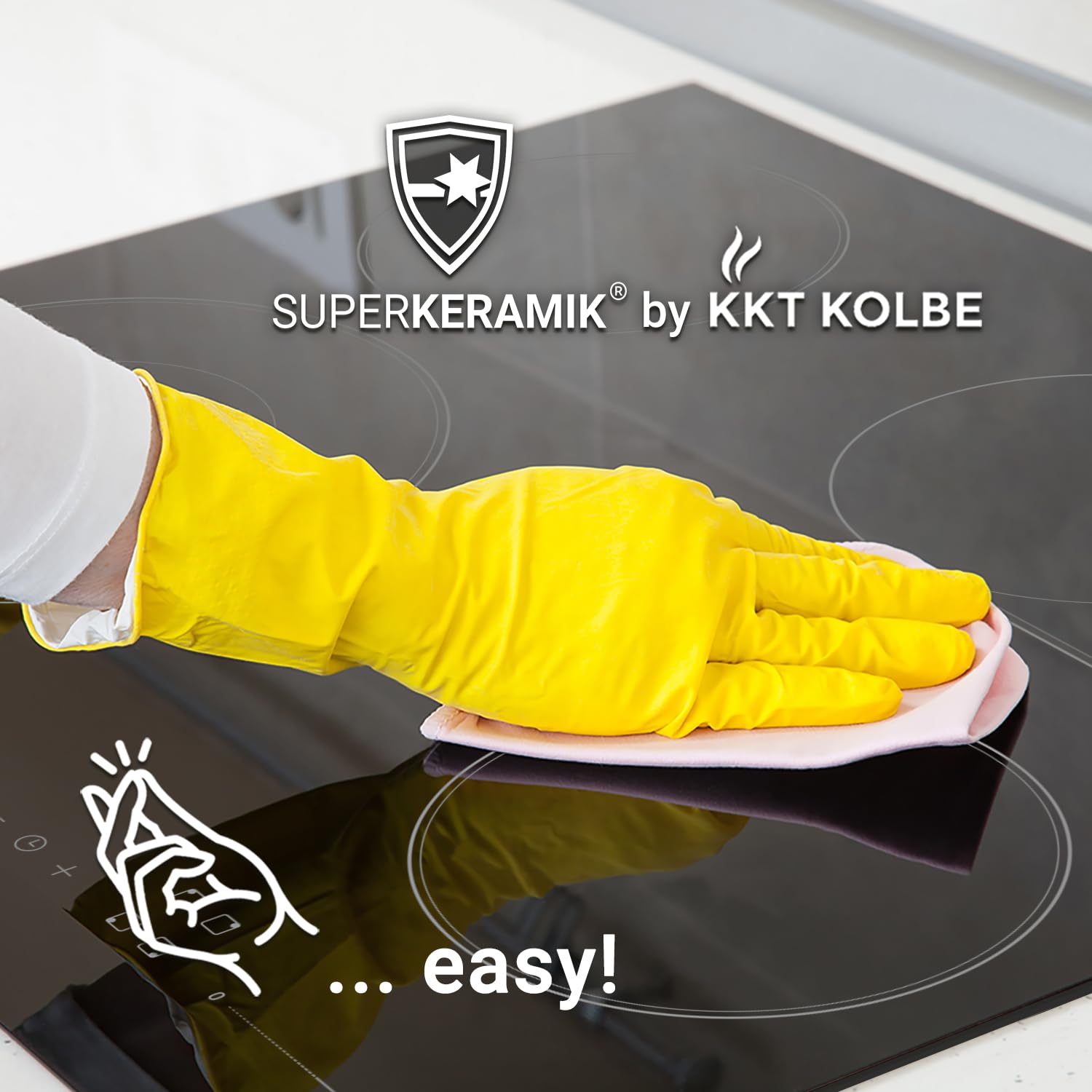 KKT KOLBE Kochfeld Autark Glaskeramik 60 cm | 7,2 kW | 4 Zonen | 9 Stufen | Bräterzone | Dualkochzone | Rahmenlos | Touch Slider | Timer | KK590RL