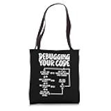Flow Chart Debugging t shirt Software Engineers Programmers Tote Bag