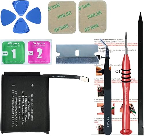 Miniatura 7 de Soseieiu Batería de repuesto para Apple Watch Series 6 de 1.732 in A2327 (no para la serie 6 de 1.575 pulgadas) con piezas de reparación + manual de